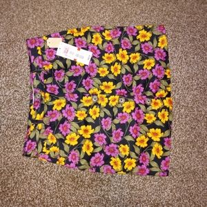 Floral Print Mini Skirt